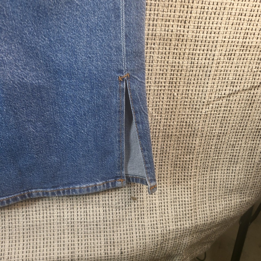 Clockhouse C&A Jeans Womens‎ 42 Short High Rise Loose Straight Side Slit Hem - Picture 3 of 10